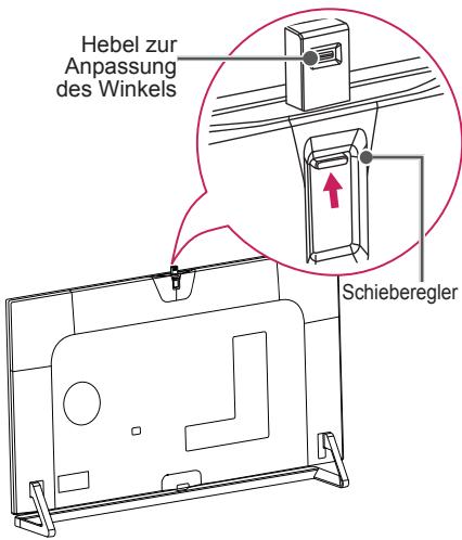 Hebel zur Anpassung des Winkels Schieberegler