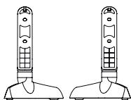 Technical line drawing of two identical mechanical components with no text or symbols