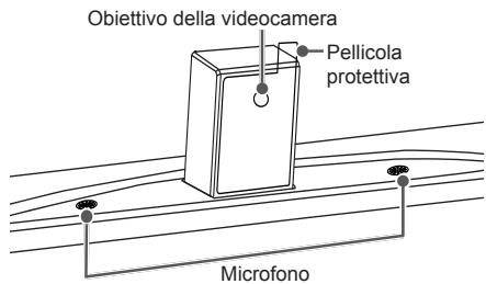 Obiettivo della videocamera Pellicola protettiva Microfono