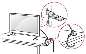 LG 32LF510B - Utilizar o sistema de segurança kensington - 1
