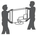 LG 32LF510B - Lifting and moving the TV - 3