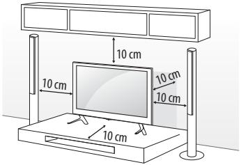 LG 32LF510B - Montage auf einem Tisch - 1