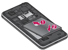 LG OPTIMUS 4X HD - Installing the SIM card and battery - 3