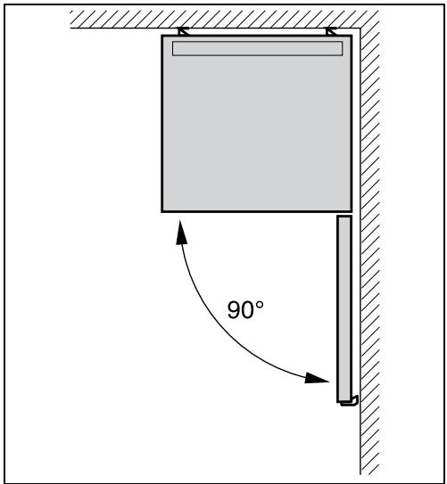 BOSCH GSN 36VL30/01  - INSTALLATION INSTRUCTIONS - Avstand fra veggen - 1
