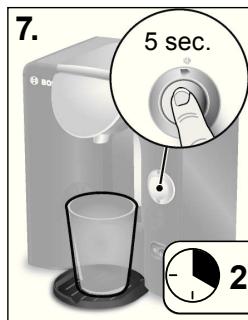 BOSCH TAS 5543 TASSIMO - Esecuzione del programma di decalcificazione - 5