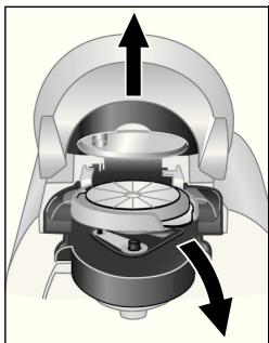 BOSCH TAS-2001-TASSIMO - b Para um aroma mais suave e uma bebida maior: Inicio o ciclo de preparacao premindo o botao start/stop. - 1
