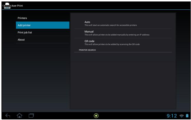 ACER ICONIA TAB W700, ICONIA TAB W700P, ICONIA W700 - Ajouter une imprimante - 1