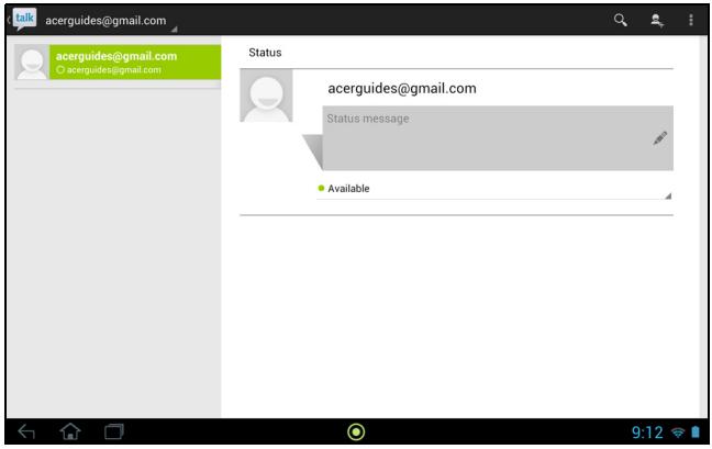 ACER ICONIA TAB W700, ICONIA TAB W700P, ICONIA W700 - Google Talk - 3