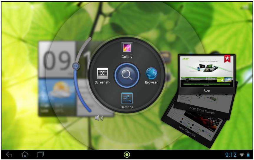 ACER ICONIA TAB W700, ICONIA TAB W700P, ICONIA W700 - Acer Ring - lancement rapide - 1