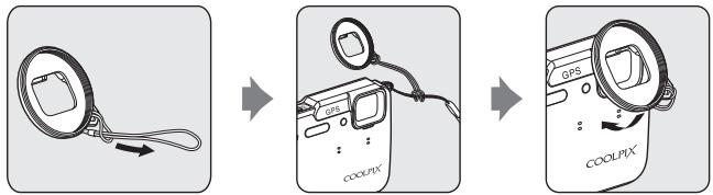 NIKON COOLPIX AW110 - Utilisation de l'adaptateur pour filtre et procédure de fixation - 1