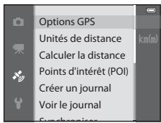 NIKON COOLPIX AW110 - Fonctions pouvant être réglées à l'aide de la commande MENU (Menu) (Menu des options GPS) - 1