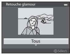 NIKON COOLPIX AW110 - Appuyez sur la commande ▲ ou ▼ du sélecteur multidirectionnel pour sélectionner le type d'effet puis appuyez sur Ⓔ. - 1