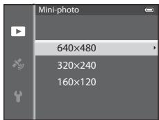NIKON COOLPIX AW110 - Appuyez sur la commande ▲ ou ▼ du sélecteur multidirectionnel pour choisir la taille de copie souhaitée, puis appuyez sur Ⓔ. - 1