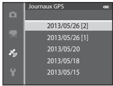 NIKON COOLPIX AW110 - Sélectionnez les données du journal à afficher à l'aide du sélecteur multidirectionnel, puis appuyez sur Ⓞ. - 1