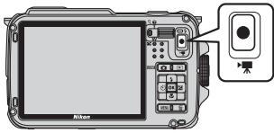 NIKON COOLPIX AW110 - Appuyez sur la commande ● (▶ enregistrement vidéo) pour lancer l'enregistrement d'une vidéo. - 1