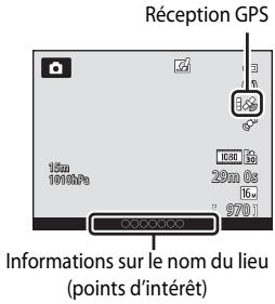NIKON COOLPIX AW110 - Indicateur de réception GPS et informations sur les points d'intérêt (POI) - 1