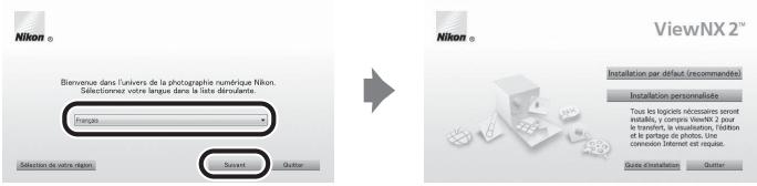 NIKON COOLPIX AW110 - Choisissez une langue dans la boîte de dialogue de sélection de la langue pour ouvrir la fenêtre d'installation. - 1