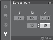 NIKON COOLPIX AW110 - Fuseau horaire et date - 1