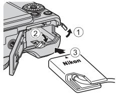 NIKON COOLPIX P7700 - Fixation de l'adaptateur secteur EH-5b et du connecteur d'alimentation EP-5A - 2