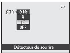 NIKON COOLPIX P7700 - Utilisez le sélecteur multidirectionnel pourCHOIR (Detecteur de sourire) et appuyez sur OK. - 1