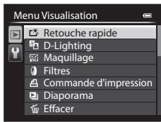 NIKON COOLPIX P7700 - Fonctions pouvant être régliées à l'aide de la commande MENU (Menu) (mode de visualisation) - 3