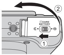 NIKON COOLPIX P7700 - Étape préliminaire 2 Insertion de l'accumulateur - 1