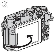 NIKON COOLPIX P7700 - Ouverture et réglage de l'inclinaison du moniteur - 3