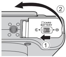NIKON COOLPIX P7700 - Étape préliminaire 3 Insertion d'une carte mémoire - 1