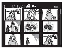 NIKON COOLPIX P7700 - Affichage de plusieurs images (visualisation par planche d'imagettes et affiche en mode calendrier) - 4