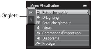 NIKON COOLPIX S1200PJ - Utilisation des menus (commande MENU) - 2