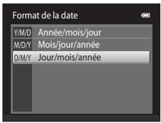NIKON COOLPIX S1200PJ - Appuyez sur la commande ou pour sélectionner le fuseau horaire de votre domicile et appuyez sur la commande OK. - 2