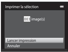 NIKON COOLPIX S1200PJ - Sélectionnez sélection impression, imprimer toutes images ou impression DPOF et appuyez sur la commande. - 3