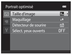 NIKON COOLPIX S1200PJ - Options du menu portrait optimisé - 1