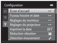 NIKON COOLPIX S1200PJ - Menu de configuration - 1