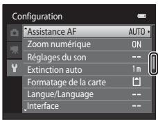 NIKON COOLPIX S1200PJ - Quand le menu contient deux pages ou plus - 1