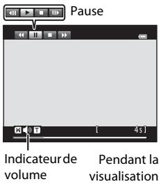 NIKON COOLPIX S3300 - Opérations disponibles lors de la visualisation d'une vidéo - 1