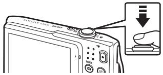NIKON COOLPIX S3300 - Enfoncez le déclencheur à mi-course. Autrement dit, appuyez légèrement jusqu'à ce que vous sentiez une légère résistance. - 1