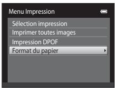 NIKON COOLPIX S3300 - Sélectionnez Format du papier à l'aide du sélecteur multidirectionnel et appuyez sur la commande OK. - 1