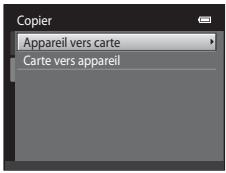 NIKON COOLPIX S3300 - Choisissez une option dans l'écran Copier à l'aide du sélecteur multidirectionnel et appuyez sur la commande ⓄK. - 1