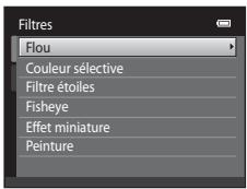 NIKON COOLPIX S3300 - Appuyez sur la commande ▲ ou ▼ du sélecteur multidirectionnel pour sélectionner le type des effets et appuyez sur la commande Ⓔ. - 1