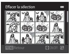 NIKON COOLPIX S3300 - Utilisation de l'écran Effacer la sélection - 1