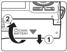 NIKON COOLPIX S6200, COOLPIX S6500 - Preparation 1 Insertion de l'accumulateur - 1