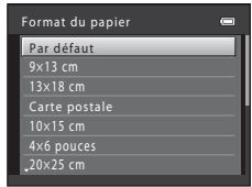 NIKON COOLPIX S6200, COOLPIX S6500 - Sélectionnez le format de papier souhaïte, puis appuyez sur la commande. - 1