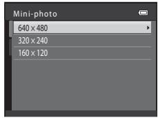 NIKON COOLPIX S6200, COOLPIX S6500 - Mini-photo : Réduction de la taille d'une image - 3