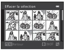 NIKON COOLPIX S6200, COOLPIX S6500 - Utilisation de l'écran Effacer la sélection - 1