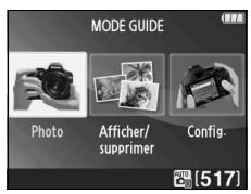 NIKON D3200 - Menu du mode guide - 1