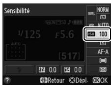 NIKON D3200 - Afficher les options de sensibilité. - 2
