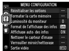 NIKON D3200 - Menu configuration : configuration de l'appareil photo - 3