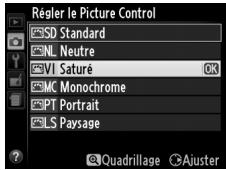NIKON D3200 - Sélectionner un picture control. - 2