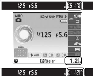 NIKON D3200 - Niveau de charge de l'accumulateur et capacité des cartes - 3